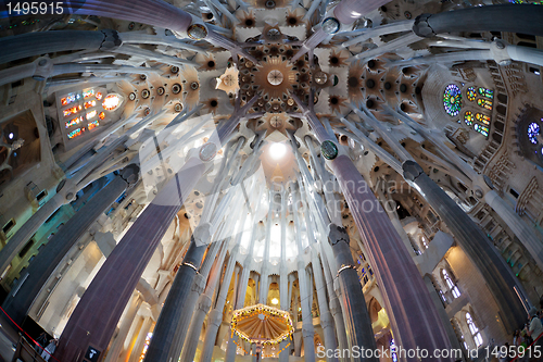 Image of La Sagrada Familia - the impressive cathedral designed by Gaudi