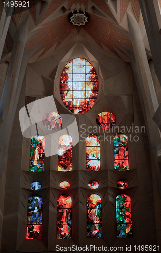 Image of La Sagrada Familia - the impressive cathedral designed by Gaudi