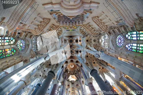 Image of La Sagrada Familia - the impressive cathedral designed by Gaudi