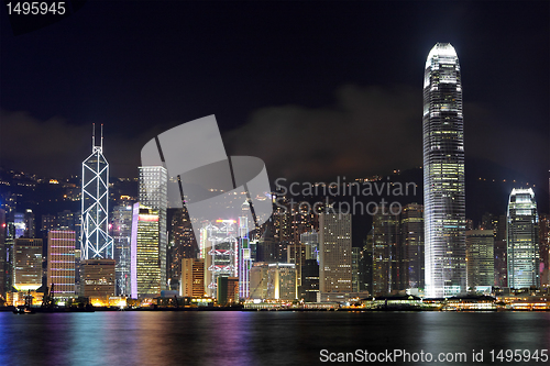 Image of Hong Kong skyline at night