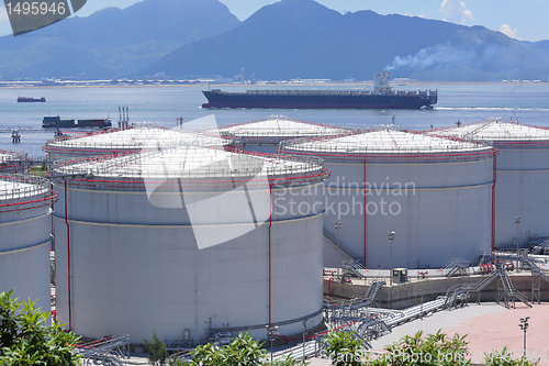 Image of oil storage tanks