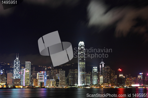 Image of Hong Kong skyline at night