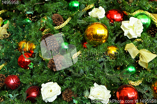Image of Christmas tree ornaments