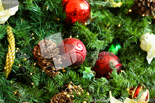 Image of Christmas tree ornaments