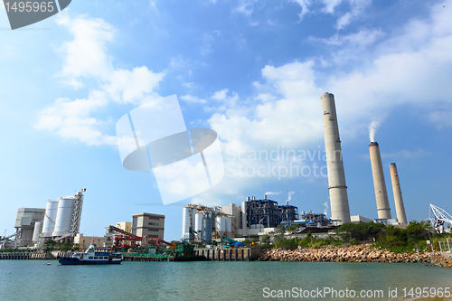 Image of power plant near coast