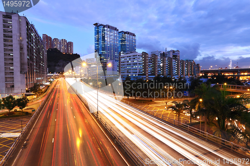 Image of modern city at night