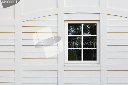 Image of window on white wall