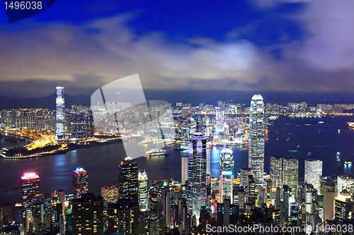 Image of Hong Kong cityscape at night