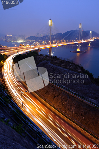 Image of highway and Ting Kau bridge