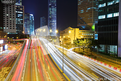 Image of traffic in urban at night