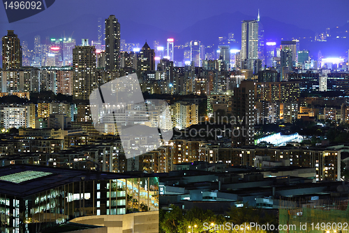 Image of Hong Kong downtown at night