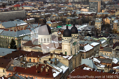 Image of bird's eye view on Lviv