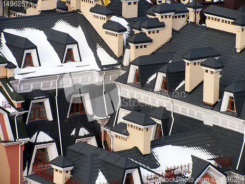 Image of roofs under snow