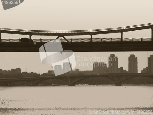 Image of bridges over Dnieper