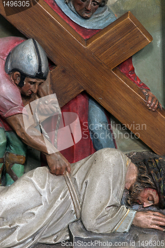 Image of 9th Stations of the Cross, Jesus falls the third time