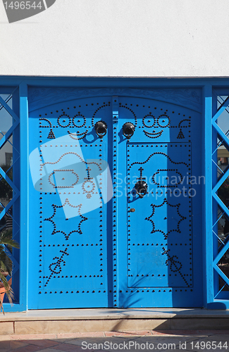 Image of Traditional door from Sidi Bou Said, Tunis