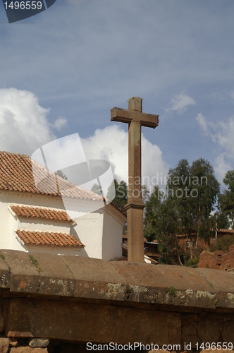 Image of Old spanich cross  in Chinchero