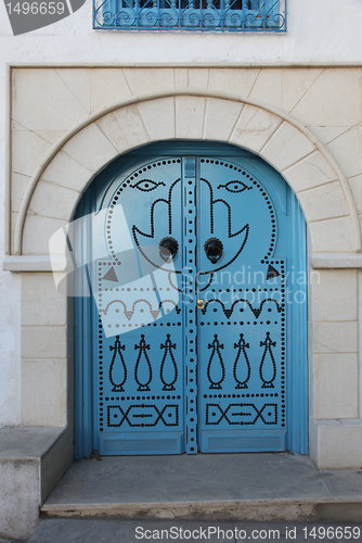 Image of Traditional door from Sidi Bou Said, Tunis