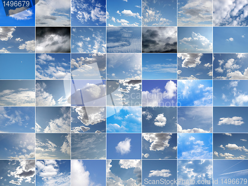 Image of Blue sky collage