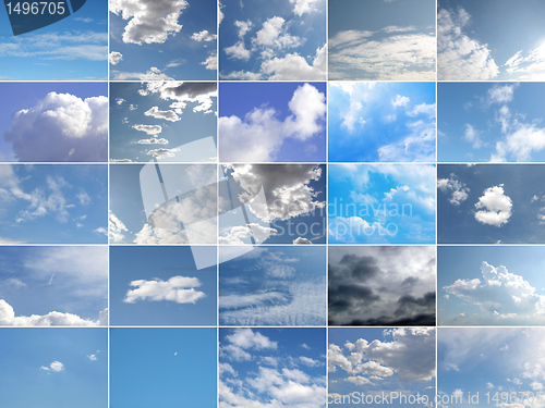 Image of Blue sky collage
