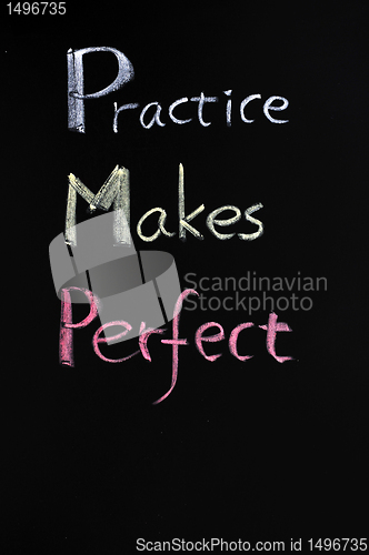 Image of Text of "Practice Makes Perfect" 