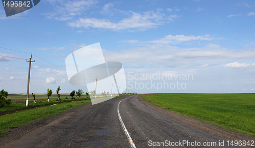 Image of road amomg fields