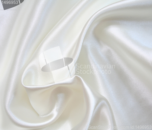 Image of Smooth elegant white silk as background