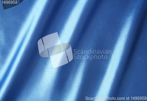 Image of Smooth elegant blue silk as background