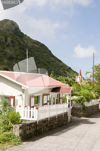Image of typical house architecture  cottage The Bottom Saba Dutch Nether