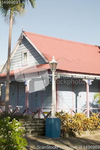 Image of typical house architecture  cottage St. Lawrence Gap Barbados