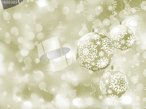 Image of Elegant Christmas balls on abstract . EPS 8