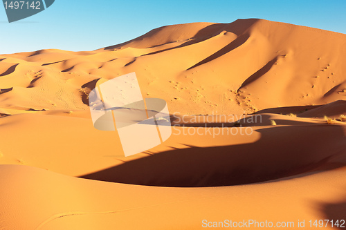 Image of Sand dunes and blue sky