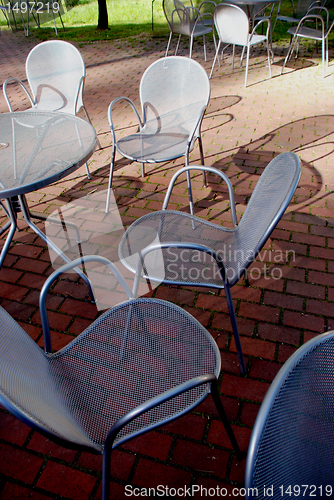 Image of Chairs made of metal 