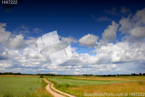 Image of Road through the fields 