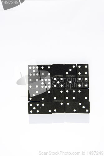 Image of Black domino square blocks 