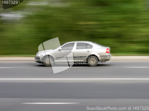 Image of fast moving car 