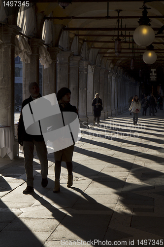 Image of Tourists strolling, Venice.