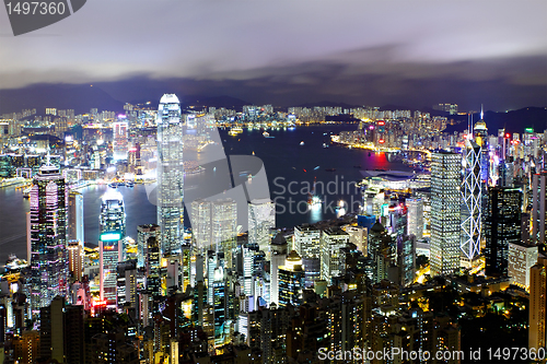 Image of hong kong city at night