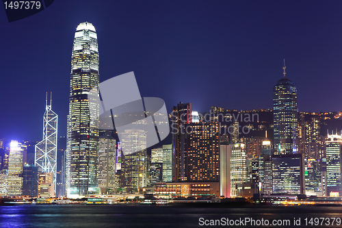 Image of night view of Hong Kong