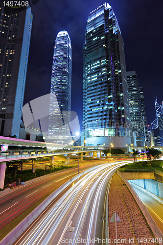 Image of traffic through downtown HongKong