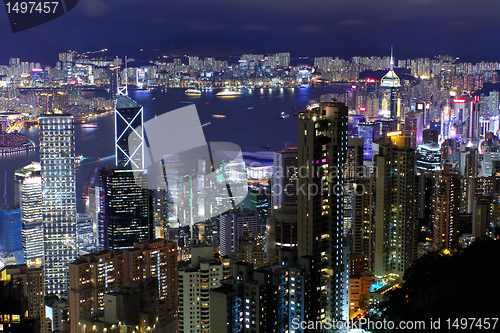 Image of hong kong city at night