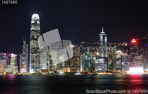 Image of night view of Hong Kong
