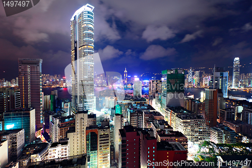 Image of Hong Kong downtown at night