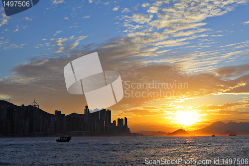 Image of city in sunset time