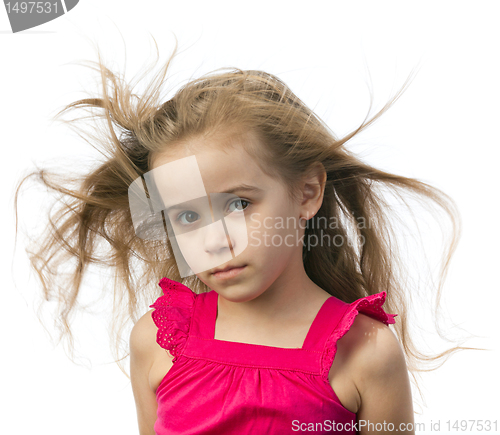 Image of Little girl in a pink dress