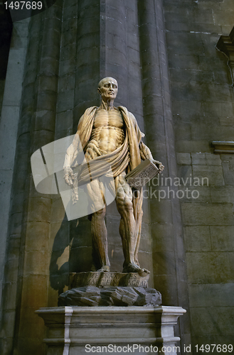 Image of St. Bartholomew statue in Milan