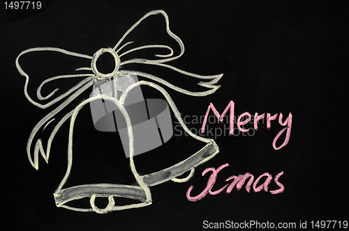 Image of Jingle bells drawn with chalk