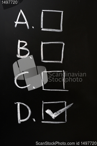 Image of Checkboxes on blackboard