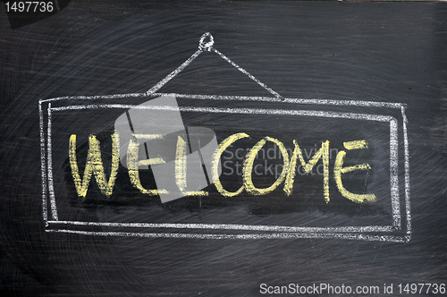 Image of Welcome - word written on blackboard