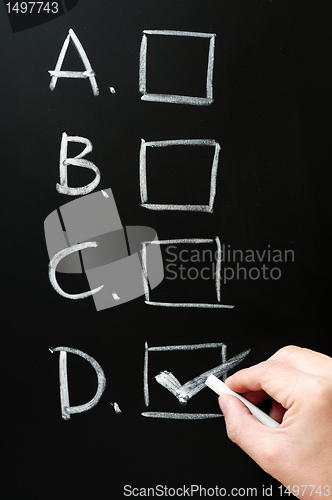 Image of Checkboxes on blackboard